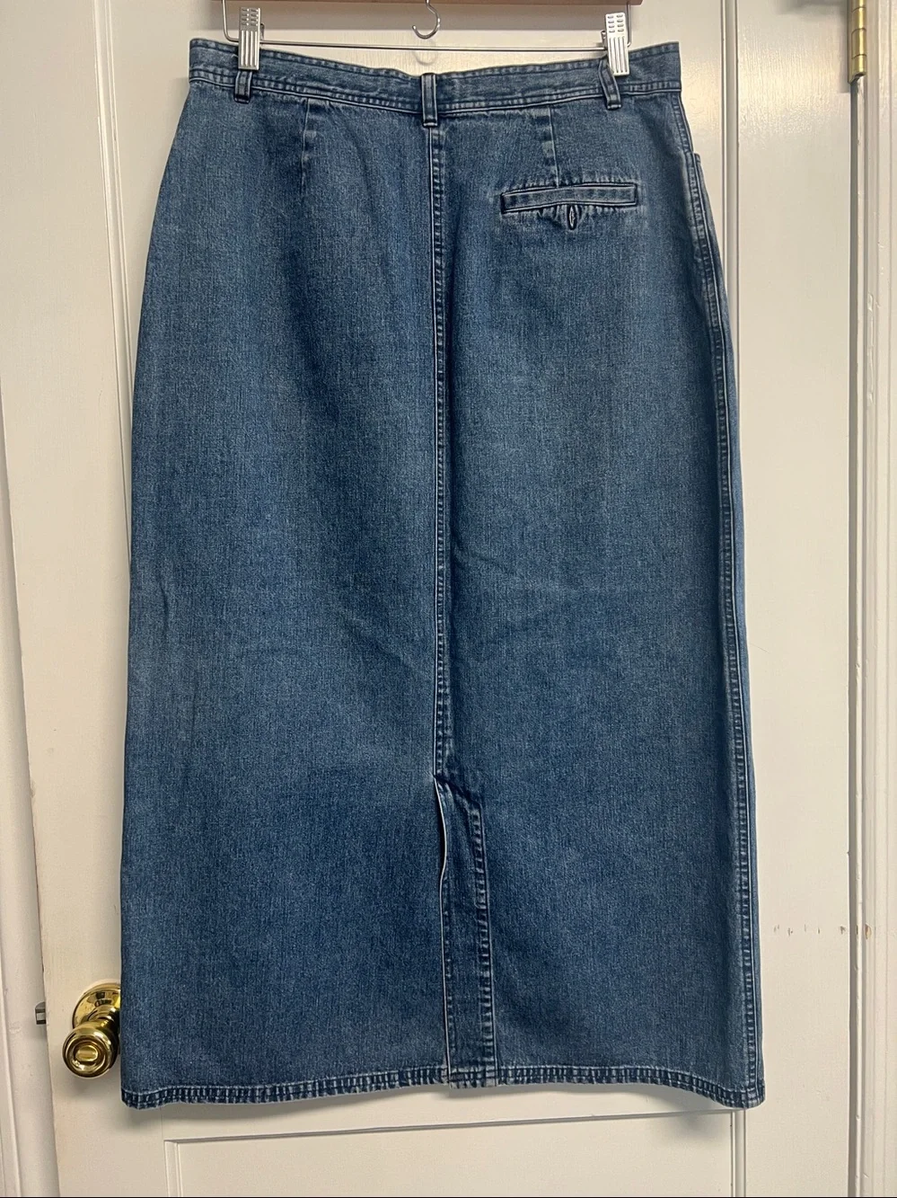 L.L. Bean Blue Denim Maxi Skirt